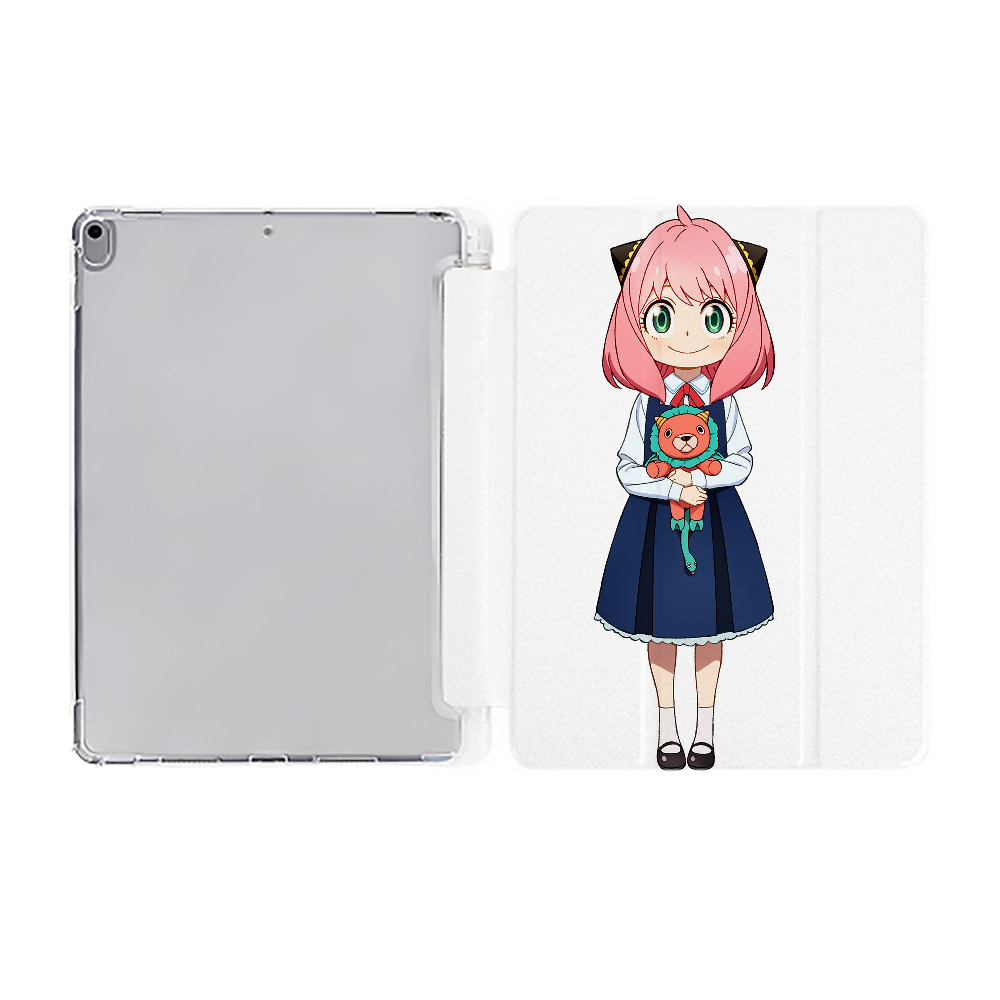 （画像用） SPY×FAMILY间谍家家酒 IPad ケース ペン収納付き 三つ折りスタンド PUレザー×シリコン 対応機種9.5/10.5/10.9インチ